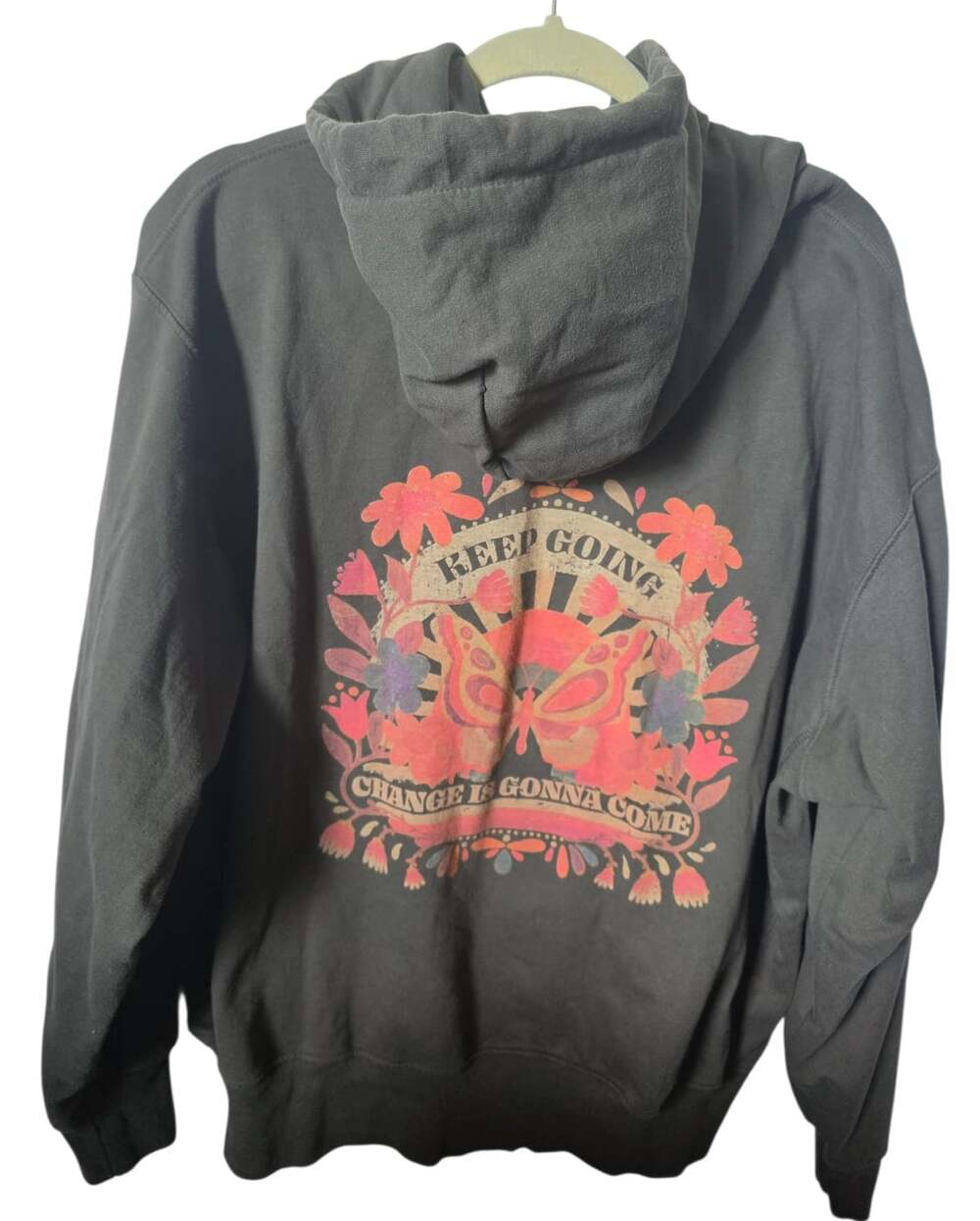 Natural Life Graphic Womens Green Hoodie Sz XL.